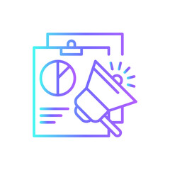 Concept Marketing icon with blue duotone style. success, innovation, bulb, strategy, technology, process, solution. Vector illustration