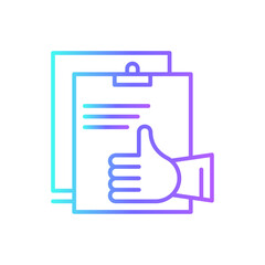 Feedback Marketing icon with blue duotone style. like, rating, communication, message, comment, review, opinion. Vector illustration