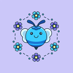 cute bee illustration