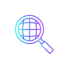 Research Marketing icon with blue duotone style. analysis, search, data, chart, information, growth, report. Vector illustration