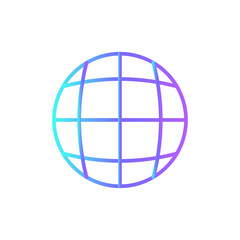 Global Marketing icon with blue duotone style. internet, globe, earth, map, planet, sphere, geography. Vector illustration