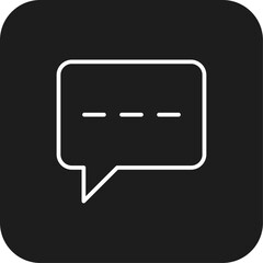 Comment Marketing icon with black filled line style. social, media, app, bubble, application, speech, talk. Vector illustration