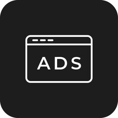 Advertising Marketing icon with black filled line style. media, internet, social, strategy, promotion, campaign, advertisement. Vector illustration