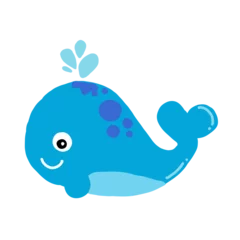 Photo sur Plexiglas Baleine whale drawing cute cartoon