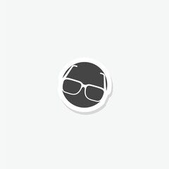 Eye glasses optic logo sticker icon