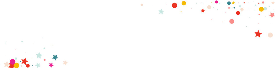 Color Circle and Star Celebration Vector