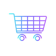 Trolley Marketing icon with blue duotone style. shop, retail, cart, sale, buy, basket, store. Vector illustration