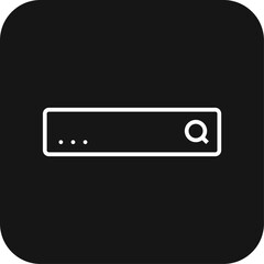 Search Engine Marketing icon with black filled line style. internet, interface, bar, engine, browser, button, navigation. Vector illustration