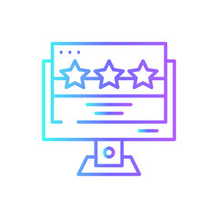 Rating Marketing icon with blue duotone style. comment, chat, feedback, testimonial, opinion, survey, like. Vector illustration
