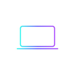 Laptop Marketing icon with blue duotone style. computer, device, pc, screen, notebook, equipment, digital. Vector illustration