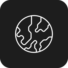 Global Marketing icon with black filled line style. internet, globe, earth, map, network, planet, sphere. Vector illustration
