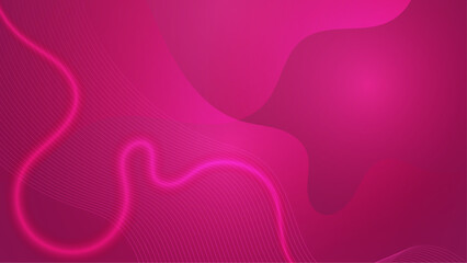 Modern abstract magenta pink purple geometric background with halftone, circle, rounded rectangle and dots.