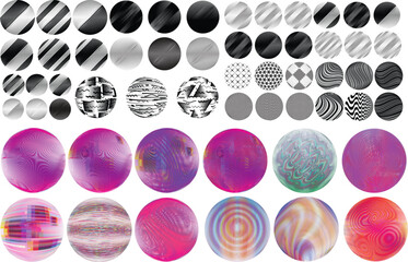 Set of spheres . Lines constructed transparent sphere .Vector  .Technology sphere Logo . Design element for posters, social media, templates, flyers, brochures . Abstract trendy transparent circles