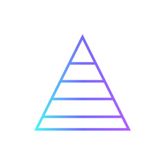 Pyramid Data analysis icon with blue duotone style. pyramid, chart, diagram, graph, growth, triangle, data, report. Vector illustration