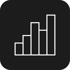 Bar Data analysis icon with black filled line style. set, line, graphic, element, object, information, network. Vector illustration