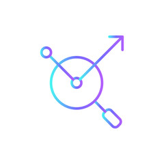 Analysis Data analysis icon with blue duotone style. research, information, diagram, growth, management, concept, statistics. Vector illustration