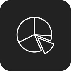 Chart Data analysis icon with black filled line style. graph, chart, diagram, graphic, bar, data, report. Vector illustration