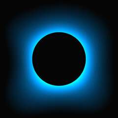 Circle illuminate light frame with color gradient