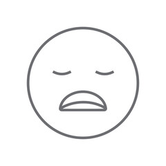 Sleep Feedback icon with black outline style. night, dream, bed, nap, human, relaxation, rest. Vector illustration