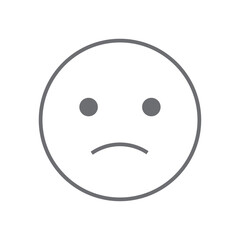 Sad Feedback icon with black outline style. emotion, emoticon, emoji, expression, character, bad, mood. Vector illustration