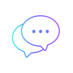 Comment Feedback icon with blue duotone style. message, social, internet, chat, media, app, bubble. Vector illustration