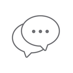 Comment Feedback icon with black outline style. message, social, internet, chat, media, app, bubble. Vector illustration