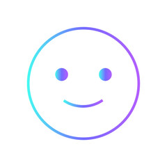 Smile Feedback icon with blue duotone style. happy, emoticon, emoji, emotion, smiley, positive, cheerful. Vector illustration