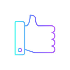 Like Feedback icon with blue duotone style. social, hand, ok, up, good, thumb, love. Vector illustration