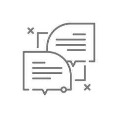 Comment Feedback icon with black outline style. message, social, internet, chat, media, app, bubble. Vector illustration