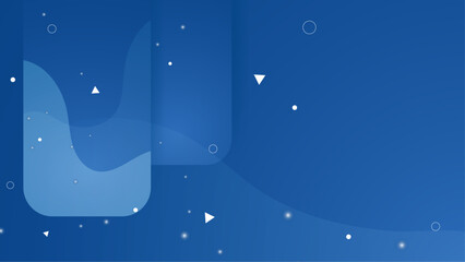 Naklejka premium Modern geometric background. Blue elements with fluid gradient. Dynamic shapes composition.