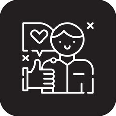 Satisfaction Feedback icon with black filled line style. customer, review, rating, service, positive, quality, survey. Vector illustration