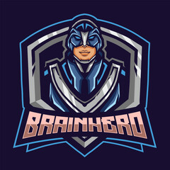 Brain Hero Mascot logo