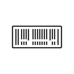 Barcode E-Commers icon with black outline style. scan, label, scanner, digital, qr, scanning, data. Vector illustration