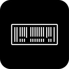 Barcode E-Commers icon with black filled line style. scan, label, scanner, digital, qr, scanning, data. Vector illustration