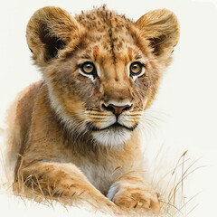 Fototapeta premium lion cub panthera leo