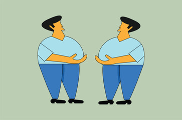 Two businessman talking in the office