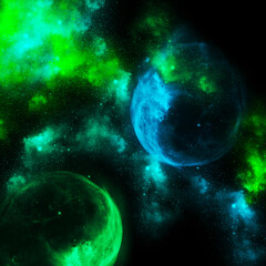 Galaxy color different spread positions shot