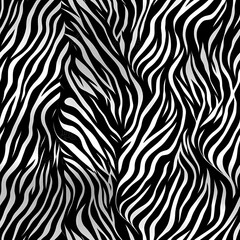 Fototapeta na wymiar zebra print texture seamless, repeatable wildlife fur pattern, generative ai