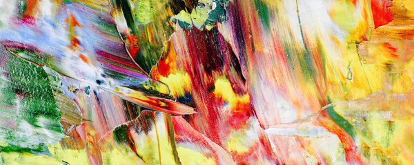 Color texture. Hand drawn oil painting on canvas. Abstract art background. Modern, contemporary art. Colorful canvas. Wall decor background	