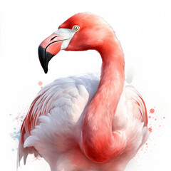  Stunning Flamingo Watercolour Portrait