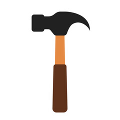 claw hammer flat vector illustration logo icon clipart