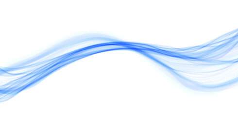 Blue abstract wave. Magic line design. Flow curve motion element. Neon gradient wavy illiustration.