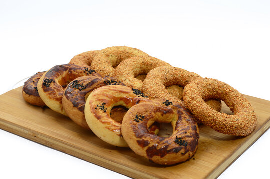 Kandil simidi  Turkish Bagel with sesame seeds. 