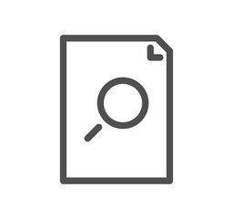 Inspection related icon outline and linear symbol.	