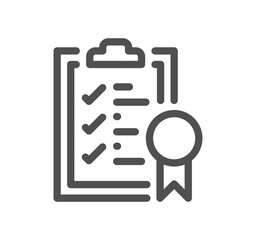 Inspection related icon outline and linear symbol.	