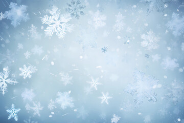 Naklejka na ściany i meble Christmas Snow Background. Creative. Snow Flakes. Created by generative AI