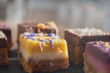 chocolate cake on a plate, Mixed Grand Candy Cake