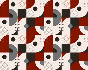 Abstract Geometric Shapes Seamless Pattern