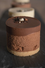chocolate cake with whipped cream