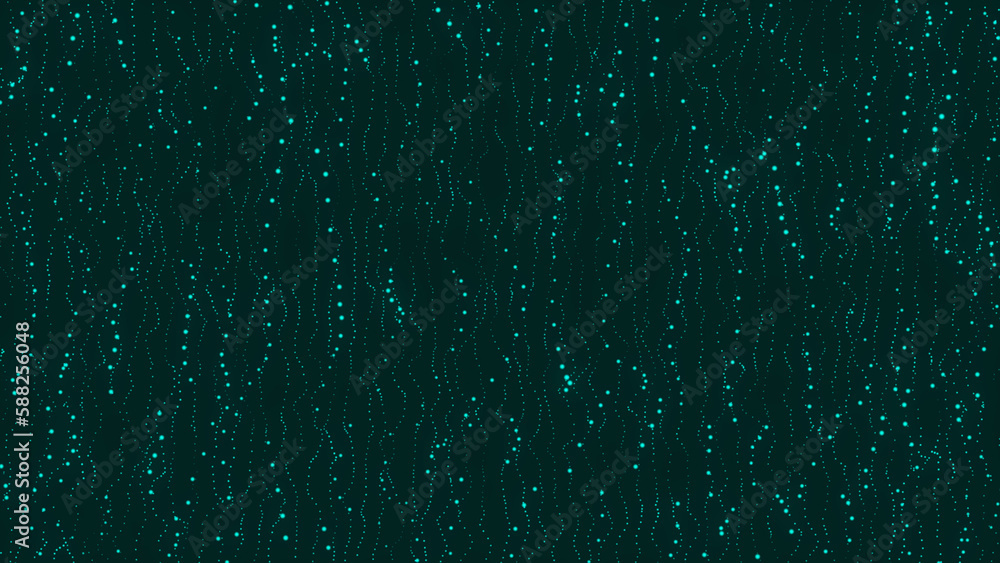  dynamic particles dots wave flowing over dark. technology vector background. communication and techn